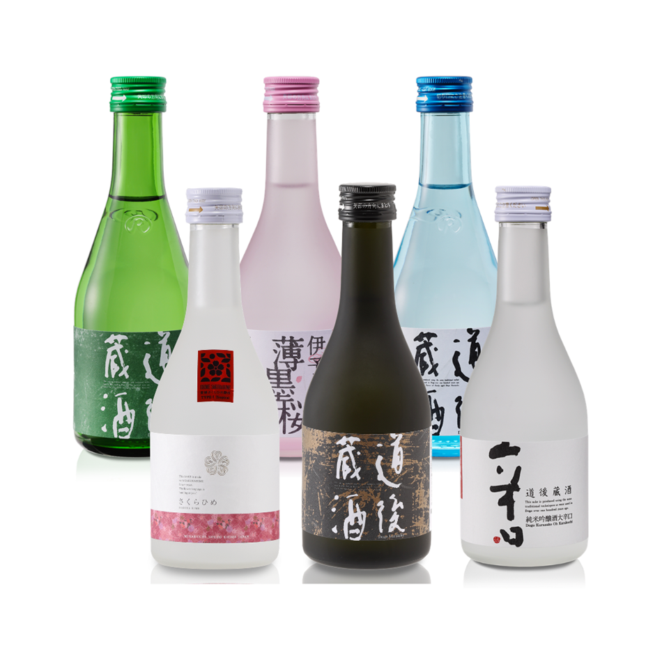 道後蔵元 利き酒セット (6本セット) – 水口酒造公式オンラインショップ