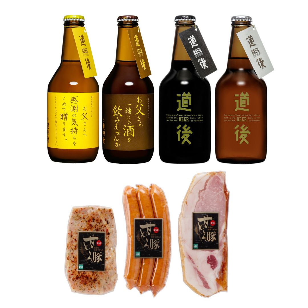 【父の日】道後ビール・愛媛甘とろ豚セット（父の日ラベル）　DBAP-43F